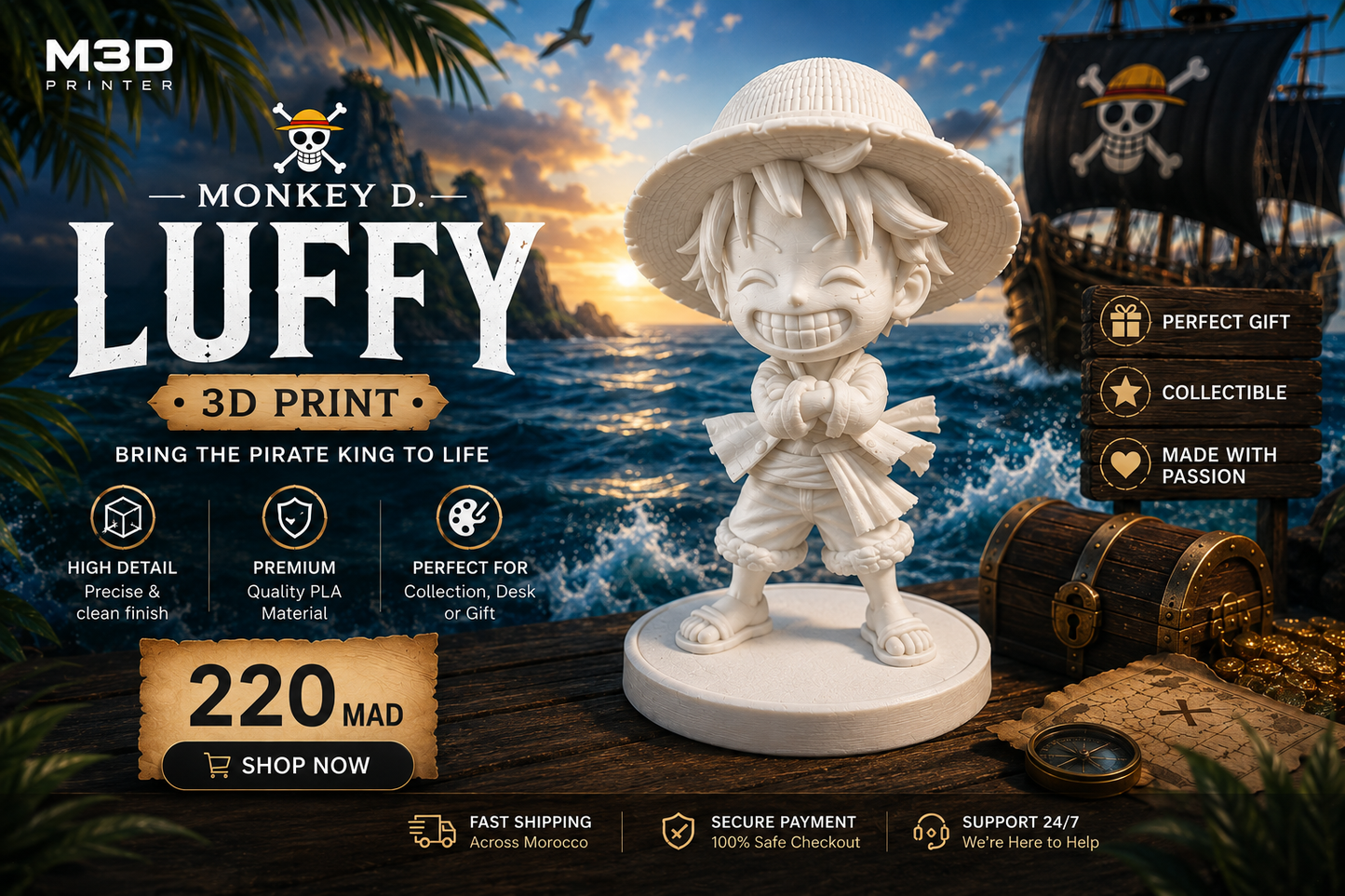 Happy Mugiwara Figurine (Soon)