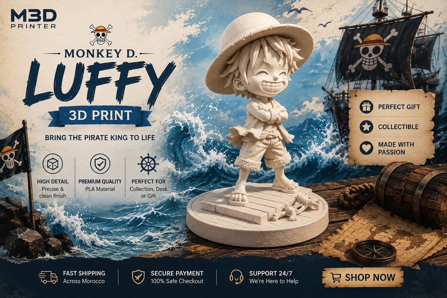 Happy Mugiwara Figurine (Soon)
