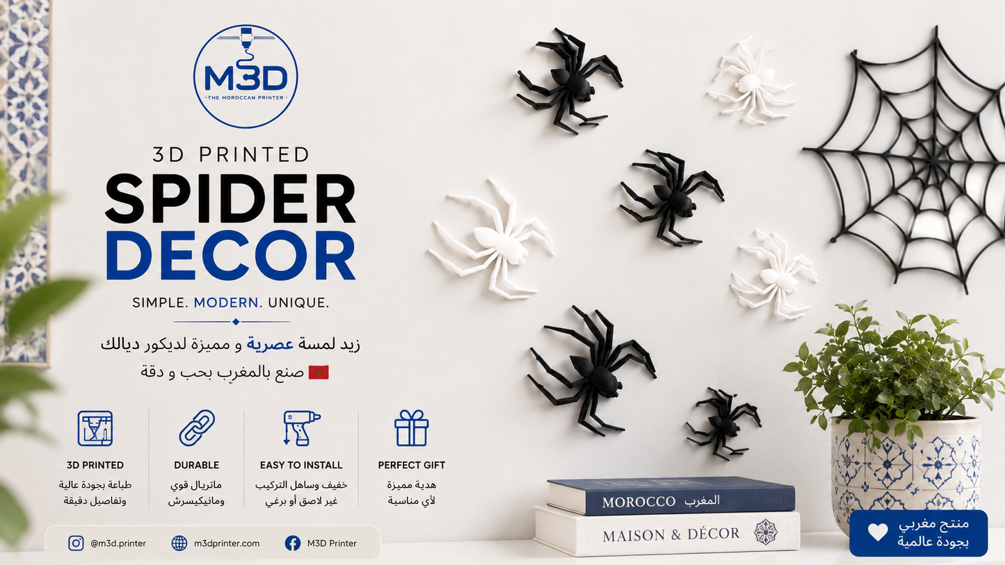 M3D Spider Wall Decor (10 Pièces)